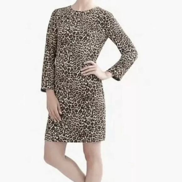 J. Crew Factory Dresses & Skirts - NWT J. Crew Factory crepe leopard shift dress